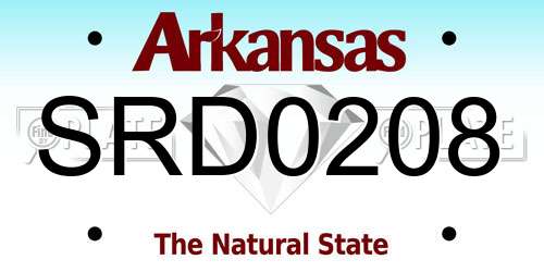 SRD0208 Arkansas License Plate
