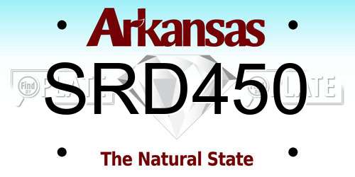 SRD450 Arkansas License Plate