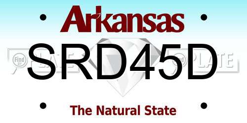SRD45D Arkansas License Plate