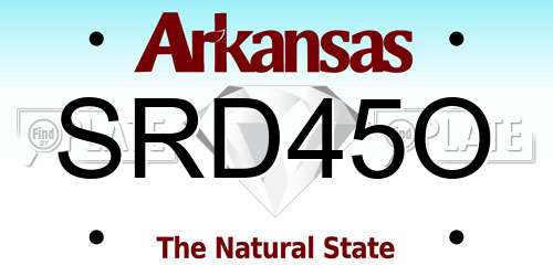 SRD45O Arkansas License Plate