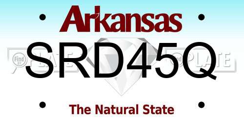 SRD45Q Arkansas License Plate