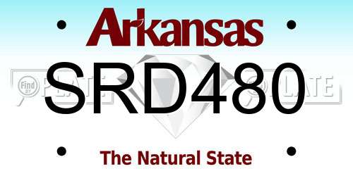 SRD480 Arkansas License Plate