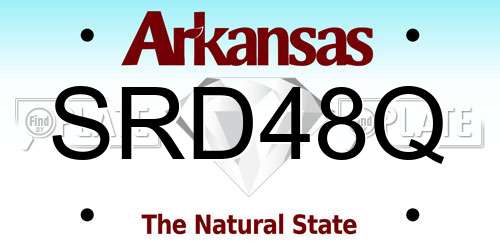 SRD48Q Arkansas License Plate