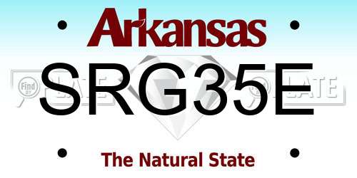 SRG35E Arkansas License Plate