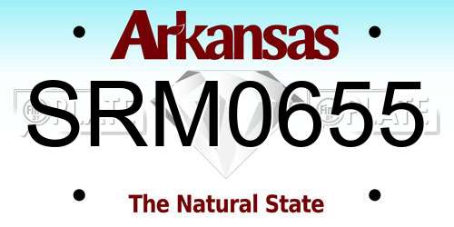 SRM0655 Arkansas License Plate