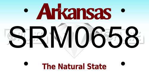 SRM0658 Arkansas License Plate
