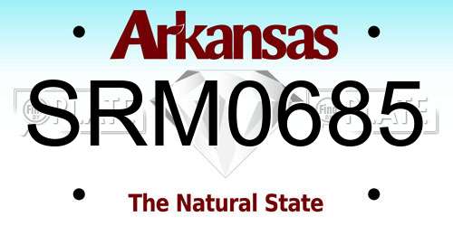 SRM0685 Arkansas License Plate