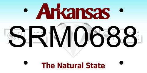 SRM0688 Arkansas License Plate