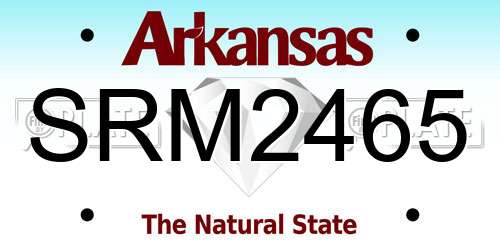 SRM2465 Arkansas License Plate