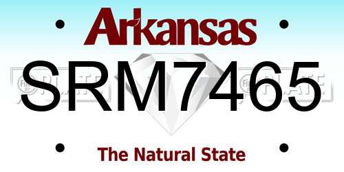 SRM7465 Arkansas License Plate