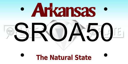 SROA50 Arkansas License Plate