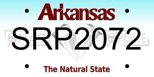 SRP2072 Arkansas License Plate