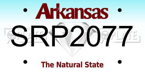 SRP2077 Arkansas License Plate