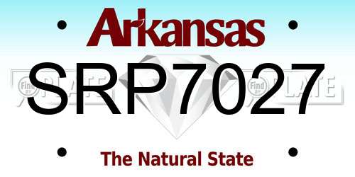 SRP7027 Arkansas License Plate