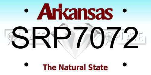 SRP7072 Arkansas License Plate