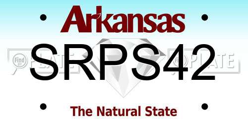 SRPS42 Arkansas License Plate