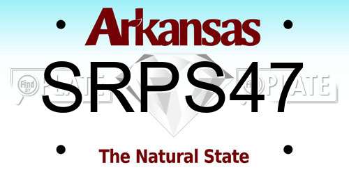 SRPS47 Arkansas License Plate
