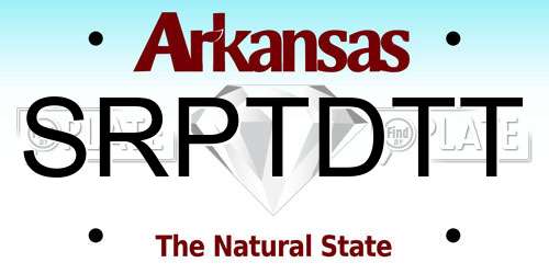 SRPTDTT Arkansas License Plate