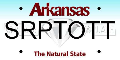 SRPTOTT Arkansas License Plate