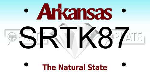 SRTK87 Arkansas License Plate