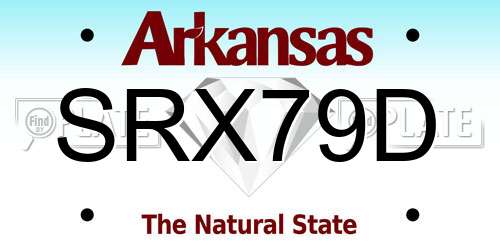 SRX79D Arkansas License Plate