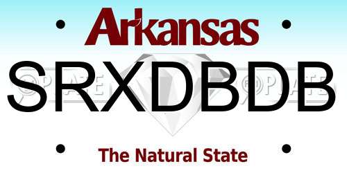 SRXDBDB Arkansas License Plate