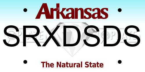 SRXDSDS Arkansas License Plate