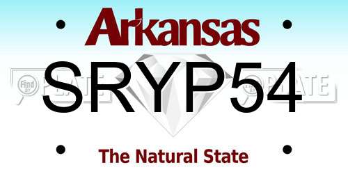 SRYP54 Arkansas License Plate