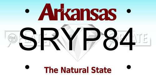 SRYP84 Arkansas License Plate