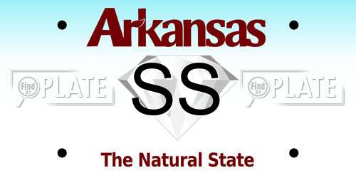 SS Arkansas License Plate