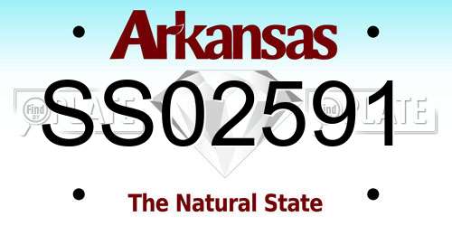 SS02591 Arkansas License Plate