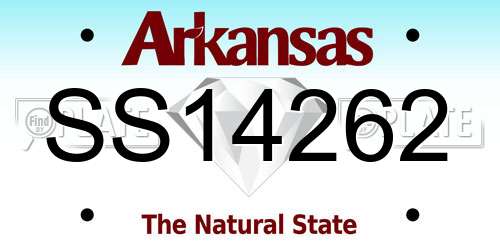 SS14262 Arkansas License Plate