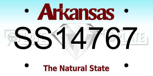 SS14767 Arkansas License Plate