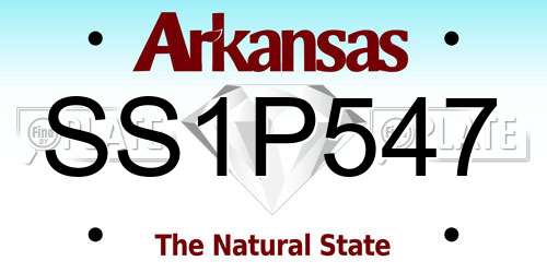 SS1P547 Arkansas License Plate