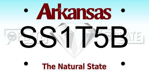 SS1T5B Arkansas License Plate