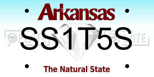 SS1T5S Arkansas License Plate