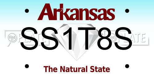 SS1T8S Arkansas License Plate
