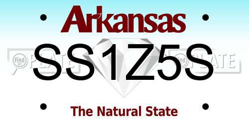 SS1Z5S Arkansas License Plate