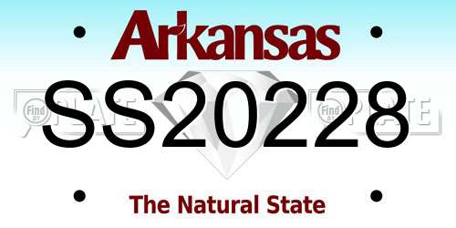 SS20228 Arkansas License Plate