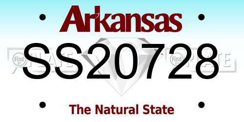 SS20728 Arkansas License Plate