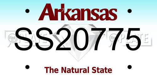 SS20775 Arkansas License Plate