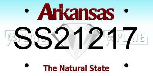 SS21217 Arkansas License Plate