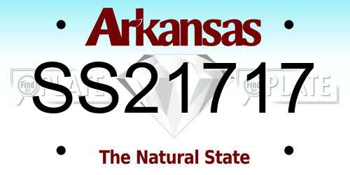 SS21717 Arkansas License Plate