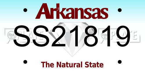 SS21819 Arkansas License Plate