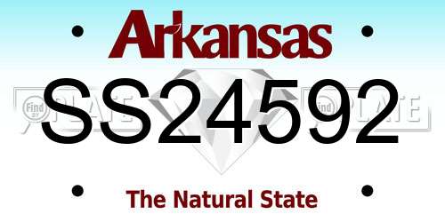 SS24592 Arkansas License Plate