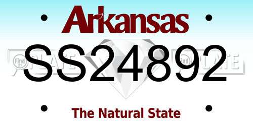 SS24892 Arkansas License Plate