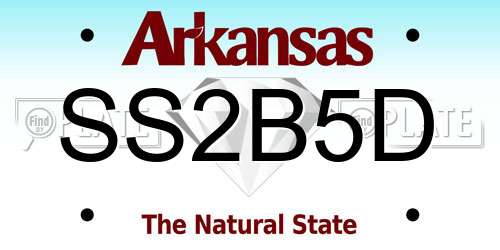 SS2B5D Arkansas License Plate