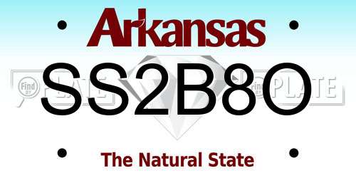 SS2B8O Arkansas License Plate