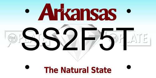 SS2F5T Arkansas License Plate