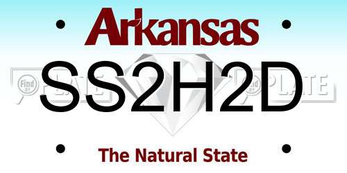 SS2H2D Arkansas License Plate